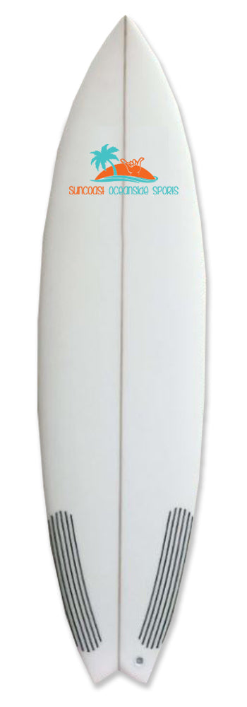 Epoxy Surfboard, Carbon Fiber Swallow Tail, 6'6