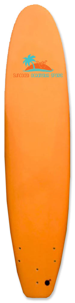 Soft Top Surfboard, 8', ORANGE