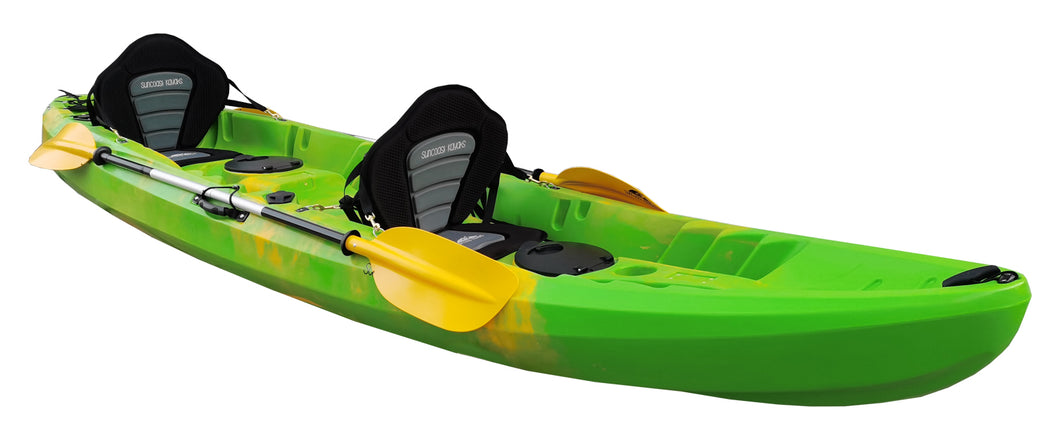 Kayak, Tandem 2+1 Rider, Green Camo