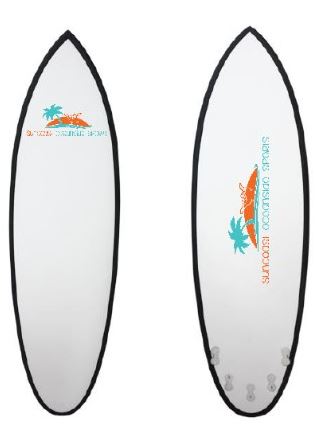 Epoxy Surfboard, Fish Tail, 6'6