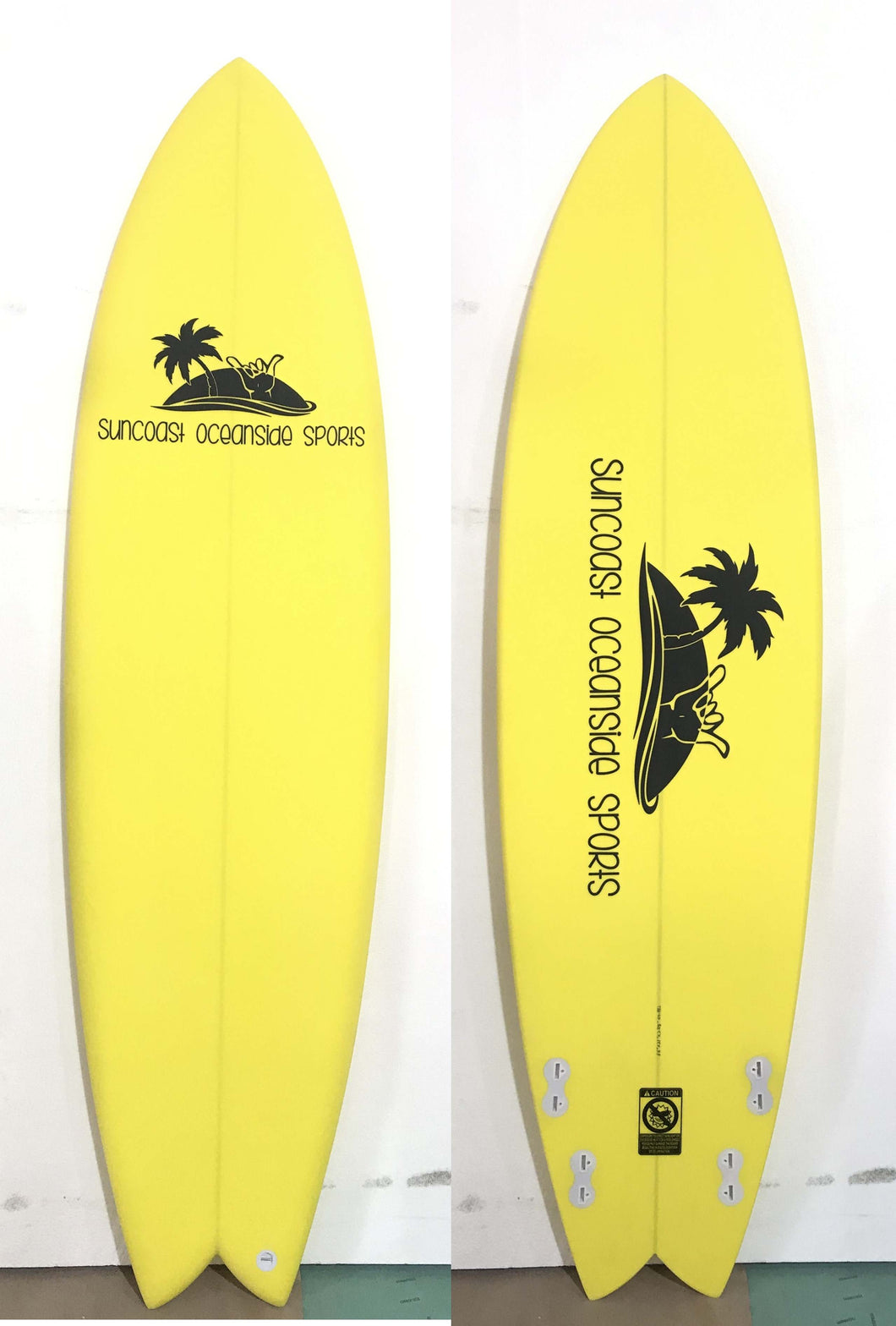 Epoxy Surfboard, Retro Fish Tail, 6'6